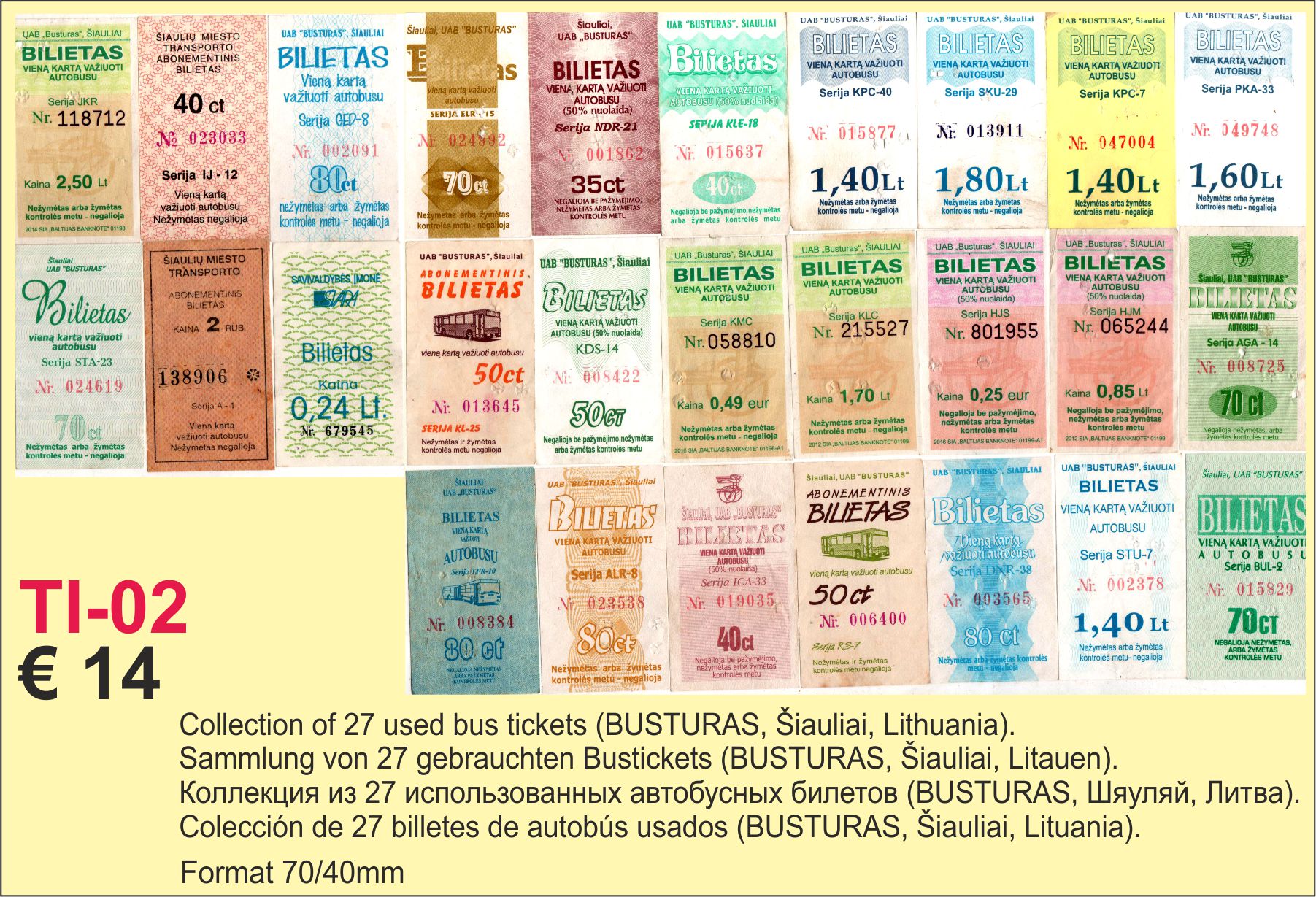 Tickets Bus 27x